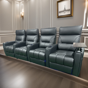 كرسي مسرح منزلي فاخر أفضل جودة كرسي جلد كهربائي للمقعد قوة سينما منزلية أرائك أفلام بتصميم حديث - Product Image 5