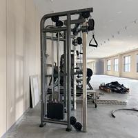 POWERXCommercial Máquina de entrenamiento funcional con carga de pin, crossover de cables, polea doble ajustable con pila de pesas, equipo de gimnasio de alta resistencia