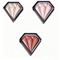 Palette de fards à paupières en poudre fixante, formule longue tenue, scintillante, naturelle, lisse, pour carnations moyennes à foncées, effet diamant 3D illuminant
