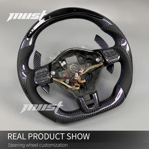 พวงมาลัยรถยนต์สำหรับ VW MK6กอล์ฟ R Scirocco <span class=keywords><strong>GTI</strong></span> R Jetta POLO 2010-2014อุปกรณ์ตกแต่งภายในรถยนต์คาร์บอนไฟเบอร์ที่กำหนดเอง - Product Image 3