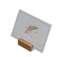 Table créative en bois, présentoir de bureau, décoration en bois massif, porte-cartes pour documents d'affaires, souvenir