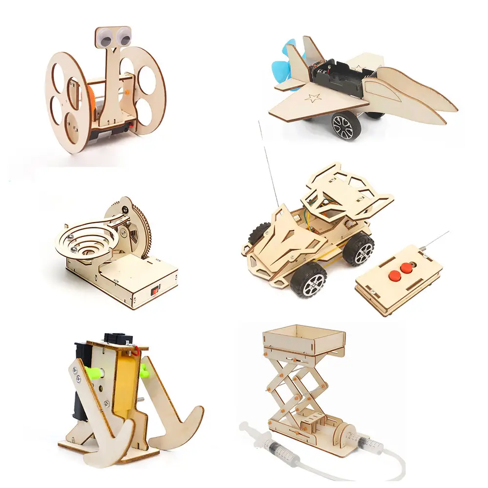 Science kits toy 3d wood puzzle woodcraft construction kits model education custom puzzle physics experiments STEM toys gifts