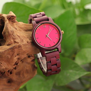 Orologi da donna originali in legno <span class=keywords><strong>viola</strong></span> realizzati a mano <span class=keywords><strong>viola</strong></span> all'ingrosso disegnano il tuo marchio Nature Wood Watch Charm girl - Product Image 5