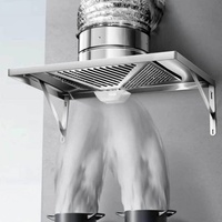 Hotte aspirante de cuisine puissante intégrée en acier inoxydable, petite hotte de cuisson pour maison locative