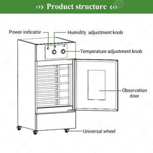 Retardador de Fermentación de Masa para Pan Francés de Doble Puerta, Económico, de 100/80 cm, con Termostatos - Product Image 3