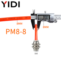 Raccords pneumatiques métriques PM 4 mm 6 mm 8 mm 10 mm, raccord droit pour tuyau de compresseur d'air, raccord rapide pour tuyau à emboîtement
