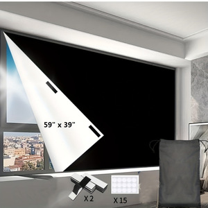 Xinjun No Drill Blackout <b>Curtains</b> 59 X 39 Inches Full <b>Light</b> Shading Portable Rod Pocket Inside Mount Decoration - Product Image 1