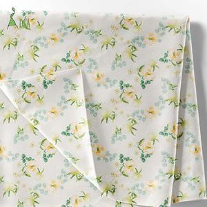 Bunga hijau Satin sutra cetak bernapas anyaman 16m/<span class=keywords><strong>M</strong></span> 100% kain sutra murbei untuk pakaian untuk syal - Product Image 4