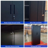 Armario metálico de 2 puertas, armarios verticales, archivador de acero