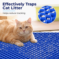 Tappetino per Lettiera Gatti in PVC Senza Ftalati, Impermeabile, Antiscivolo, Facile da Pulire, Raccogli Lettiera, Anti-Tracciamento