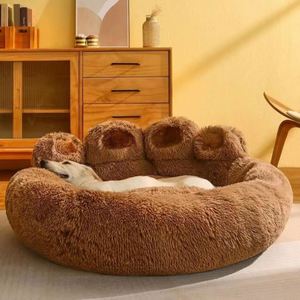 Camas para Mascotas al por Mayor, Redondas, Sólidas, XL, de Lujo, Lavables, de Algodón y Felpa, Diseño Cómodo para Perros y Gatos - Product Image 3