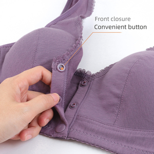 Người phụ nữ cộng với kích thước phía trước mở Áo ngực bông điều dưỡng kích thước lớn Phụ nữ sexy vú đầy đủ lên áo ngực - Product Image 2