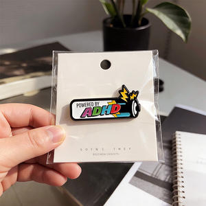 เข็มกลัดเคลือบลายคำคมสร้างแรงบันดาลใจเกี่ยวกับสุขภาพจิต สำหรับผู้มีภาวะสมาธิสั้น (ADHD) ของขวัญเครื่องประดับสำหรับเพื่อน ขายส่ง - Product Image 6