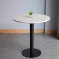 Table Ronde de Négociation Commerciale en Faux Marbre Noir pour Salle de Banquet, Vente en Gros