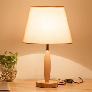 Nordic Japanese Modern Minimalist Bedroom <b>Bedside</b> <b>Table</b> Lamp Warm Creative Remote Control Solid <b>Wood</b> Design for Home Hotel - Product Image 5