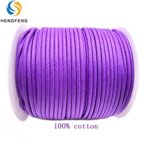Wholesale Custom Multiple Colors Multi Sizes <strong>Braided</strong> Waxed 100% Cotton <strong>Cord</strong> for Bags Shoes and Garments - Product Image 4