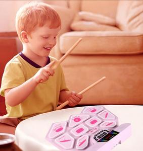 Portable Foldable Electronic Drum Pad Kids Practice <b>Roll</b> Up Drum <b>Kit</b> Built in Speaker Bluetooth Digital Hand <b>Roll</b> Drum Set Logo - Product Image 6