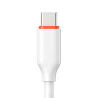 Câble USB-C vers USB-C blanc pour smartphone, tablette, ordinateur portable, voiture, maison, bureau, voyage