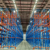 Système de rayonnage modulaire extensible à double profondeur pour entrepôt frigorifique et stockage de semi-finisés