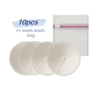 Coussinets <span class=keywords><strong>d</strong></span>'<span class=keywords><strong>allaitement</strong></span> réutilisables écologiques populaires en bambou, lavables, avec sac de rangement - Product Image 1