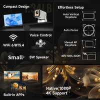 Projecteur portable HY310 avec mise au point automatique, 1080P, 330 ANSI, Android 11, haut-parleur 5W, Air Mouse et assistant vocal