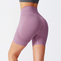 Shorts de course et de cyclisme taille haute en Spandex à séchage rapide et haute élasticité pour le fitness, la gym et le yoga
