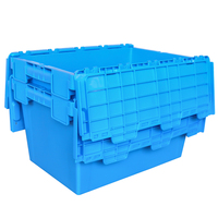 Boîte de rangement empilable en plastique PP entièrement silencieux, conteneur de stockage avec couvercle fixé, fourre-tout pour distributeur, XC604033C