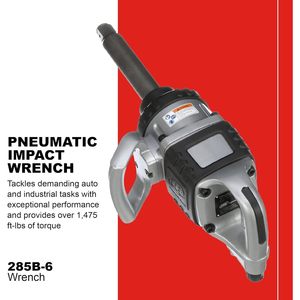 Clé à chocs pneumatique sans fil Ingersoll Rand 285B-6 de 1 pouce avec anse allongée de 6 pouces et 2 poignées - Product Image 2