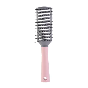Wholesale Custom Plastic Detangling Hairbrush Pink Air Cushion Massage Comb Salon Curly Hair Brush Set