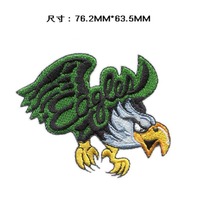 Patchs de broderie en fer 3D personnalisés en gros aigle et fleurs feu coudre sur badges accessoires personnalisés pour chapeaux