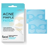Masque facial hydrocolloïde pour l'acné, 5 grands patchs de boutons pour les éruptions de Zit sur le nez, le menton, le front-respectueux des végétaliens