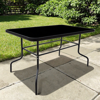 Table à manger moderne et portable en métal pour l'extérieur, avec cadre en fer, pour chambre à coucher, salon, cour, plage, camping et hôpital