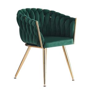 Best-Selling Luxury Gold Leg <b>Dining</b> <b>Chair</b> for Home Restaurant Modern Design Velvet Fabric Solid Wood Metal Material Living Room - Product Image 3