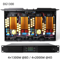 Amplificateur de puissance numérique de classe D Gooermi DG1300 4 canaux 1U 1300W sous 8 ohms 2000W sous 4 ohms pour système de sonorisation PA Line Array de tournée
