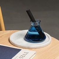 Simple élégant 200ml vide cône bouteille en verre décoration de la maison aromathérapie diffuseur ménage décoratif parfum bouteille en verre