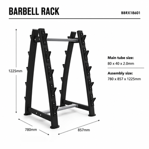 Porta Bilancieri Multistrato Salvaspazio Fisso per Sollevamento Pesi, Espositore per Barre da Palestra Domestica e Allenamento della Forza - Product Image 4
