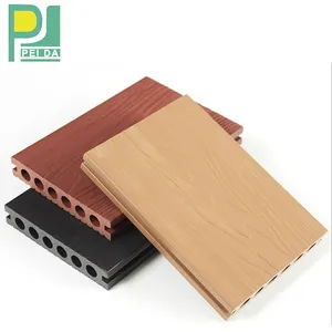 Popular Style Plastic Composite Wpc Decking Parquet Flooring Tiles, Co-Extrusion Tech Outdoor Decking 138*23Mm