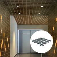 Grille en aluminium de luxe suspendue pour décoration intérieure, grille métallique pour plafond, grille en T pour plafond d'hôtel
