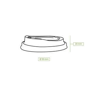 Gobelets à café recyclables 16 oz 400 ml Ø 90 mm blancs à paroi simple, bio-revêtement, extra grands pour boissons - Product Image 2