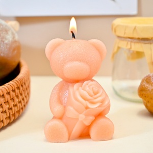 Molde de Silicona TangChu DIY 3D de Oso Rosa Corazón para Velas Aromáticas, Amasar y Decorar Pasteles - Product Image 4