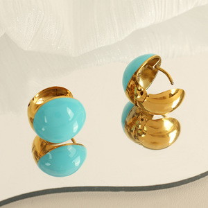 Pendientes de Clip con Forma de Bola, Chapados en Oro, para Uso Diario, Clips de Oreja en Forma de U, Joyería Elegante y de Lujo para Mujer - Product Image 3