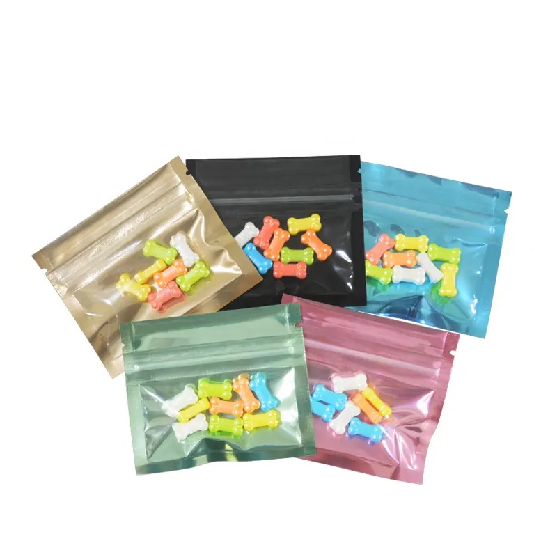 Inner Colors Clear Small Ziplock Pouch Transparent Zipper Bags Foil Bags for Food Storage Cosmetic Tea custom printed foil bags