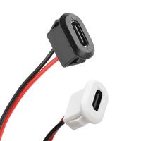 USB Typ-C Wasserdichter 2-Pin-Anschluss Buchse Typ C Schnellladebuchse USB-C Ladeanschluss mit Kabel