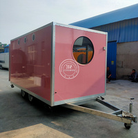 Custom 16 Ft Mobiele Bloemenwinkel Fruit Food Truck Food Catering Truck Aanhanger Food Kar Met Volledige Keuken