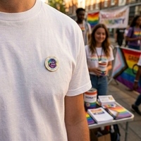Épinglette personnalisée en époxy bombée, imprimée en couleur, badge métallique rond de 1,2 pouce en acier inoxydable pour cadeau promotionnel ou souvenir