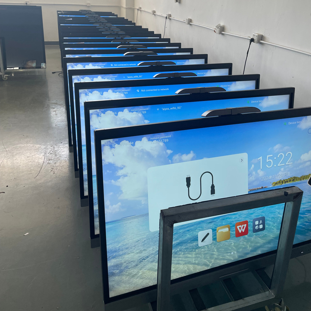 65/75/86/100 Inch 4K Display Smart Board With AI Camera Touch Screen Digital School Teaching Flat Panel Interactive Whiteboard