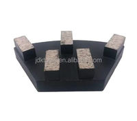 Plaque de meulage diamantée à 5 segments JDK pour le polissage du béton