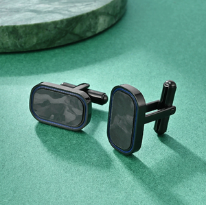 Venta Directa de Fábrica, Diseño Original, Estilo Simple, Camuflaje, Fibra de Carbono Forjada, Mancuernillas de Acero Inoxidable <span class=keywords><strong>para</strong></span> Caballero Francés - Product Image 3