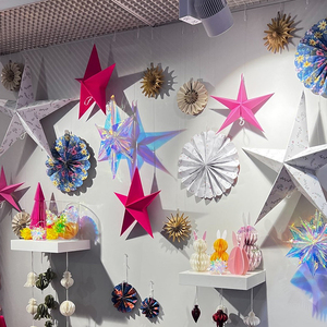 Colorful Art Paper Handmade 40cm Stars for Indoor Party Decorations Festive Hanging <b>Ornaments</b> Christmas <b>Easter</b> Thanksgiving - Product Image 3