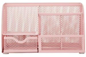 Desk Organizer Pink Office Desk Accessories Supplies Office Storage Desktop Pencil <b>Pen</b> Holder with Drawer Home Workspace - Product Image 3